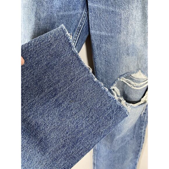 Everlane The Cheeky Jean 30 Regular Medium Wash Distressed Straight Leg - Picture 6 of 12